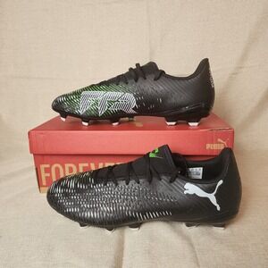New Puma Future 8 Play FG/AG Soccer Cleats Black/Cool Gray/Fluo Green Men 11